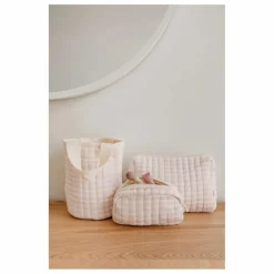 Panier de rangement Rosewater en coton bio | Rose pâle