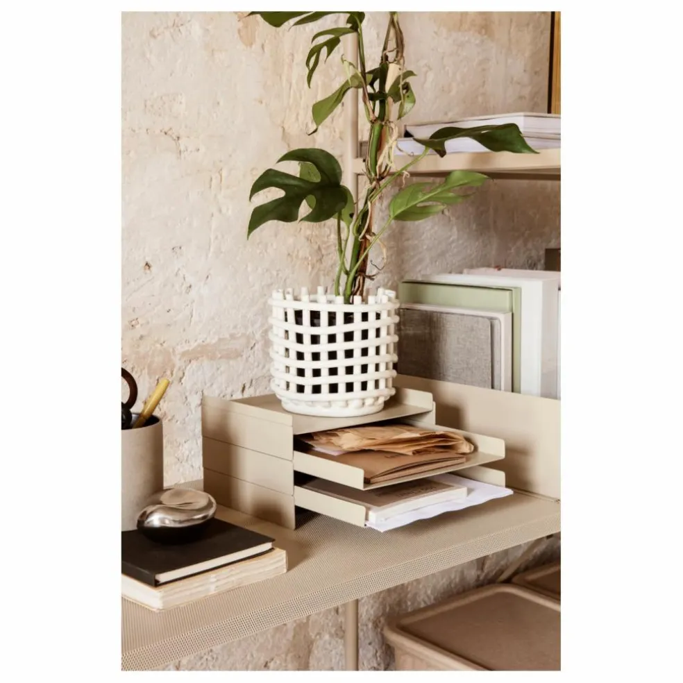 Panier en céramique | Blanc