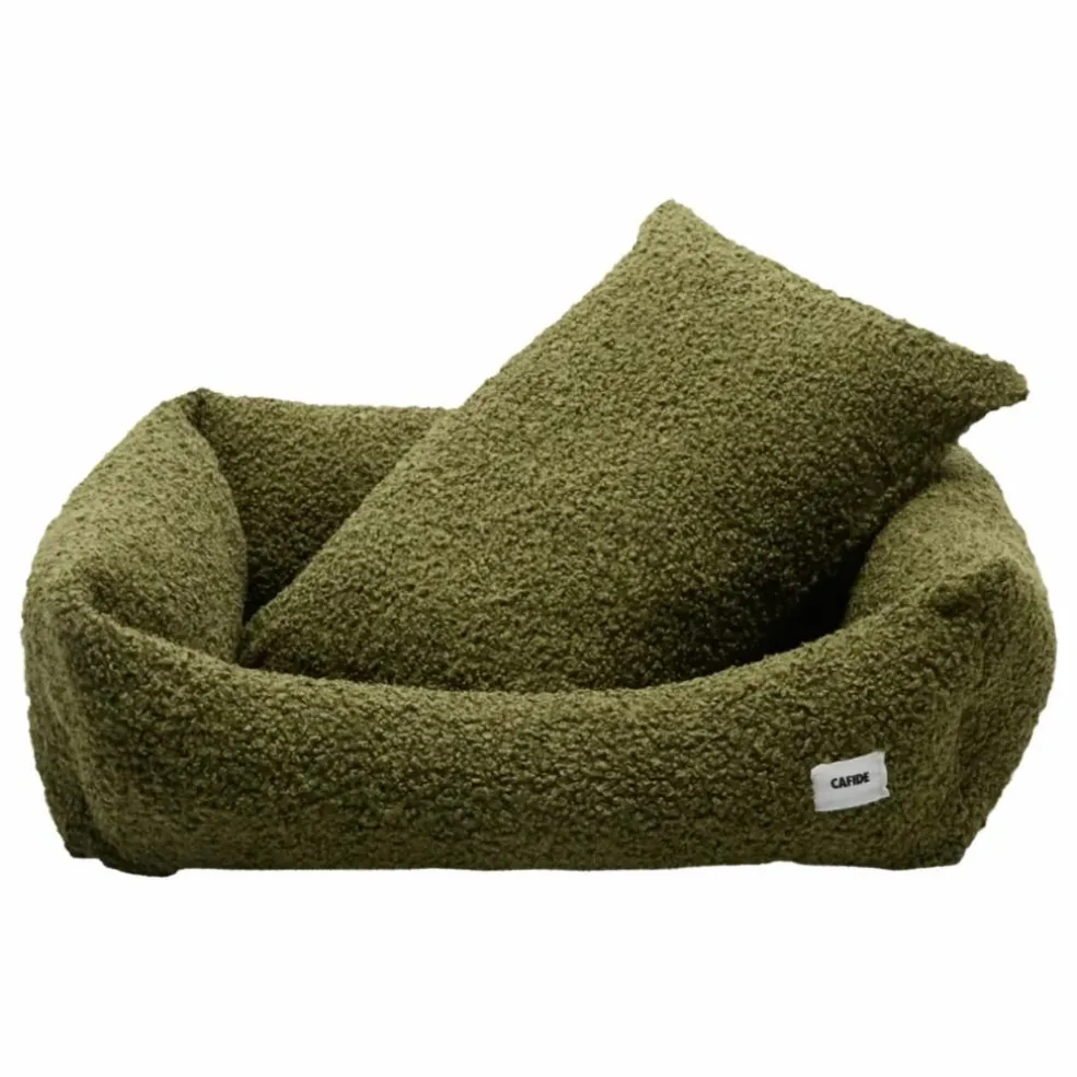 Panier pour chien en bouclette Snozy | Vert