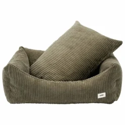 Panier pour chien en velours côtelé Snozy | Vert