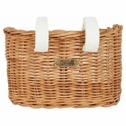 Panier vélo pour poupée en rotin
