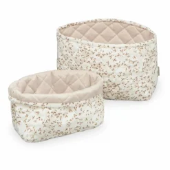 Paniers de rangement matelassés Lierre - set de 2