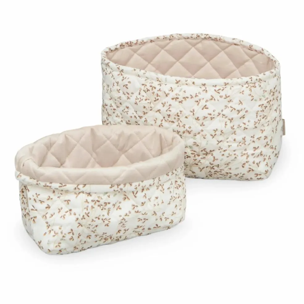 Paniers de rangement matelassés Lierre - set de 2