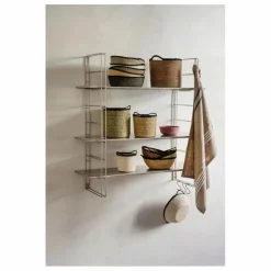 Paniers en jacinthe de mer avec anses - Set de 5