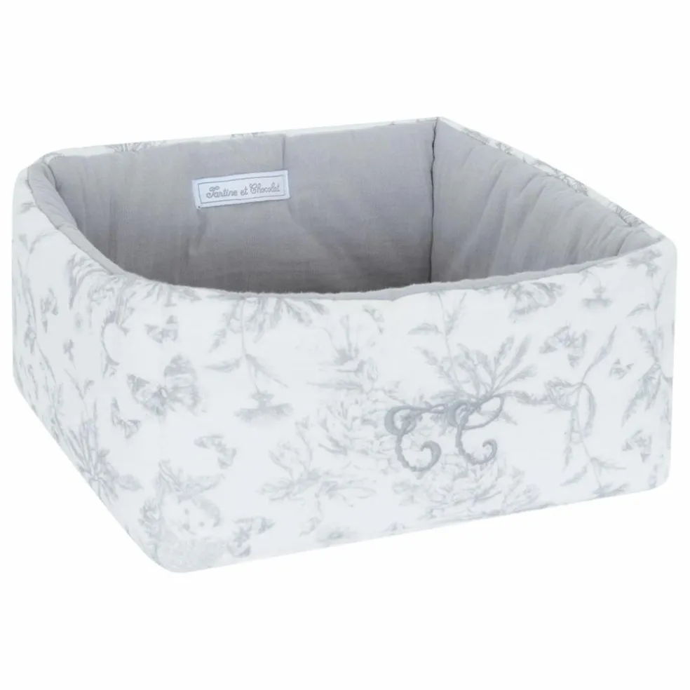 Panière Toile de Jouy | Gris