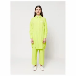 Pantalon à Pinces Coton et Lin - Collection Femme | Vert anis