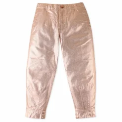 Pantalon Ballon Métallique | Rose pêche
