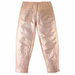 Pantalon Ballon Métallique | Rose pêche