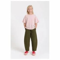 Pantalon Balloon Brodé Gianna Twill | Vert kaki