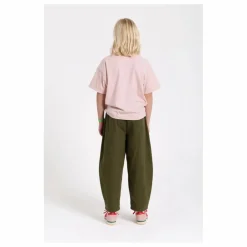 Pantalon Balloon Brodé Gianna Twill | Vert kaki