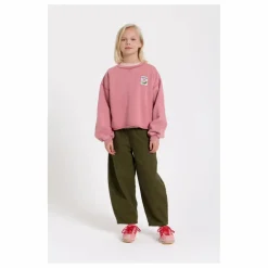Pantalon Balloon Brodé Gianna Twill | Vert kaki