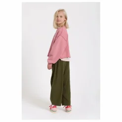 Pantalon Balloon Brodé Gianna Twill | Vert kaki