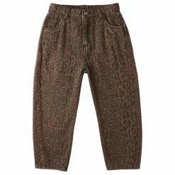 Pantalon Barrel Leopard | Marron