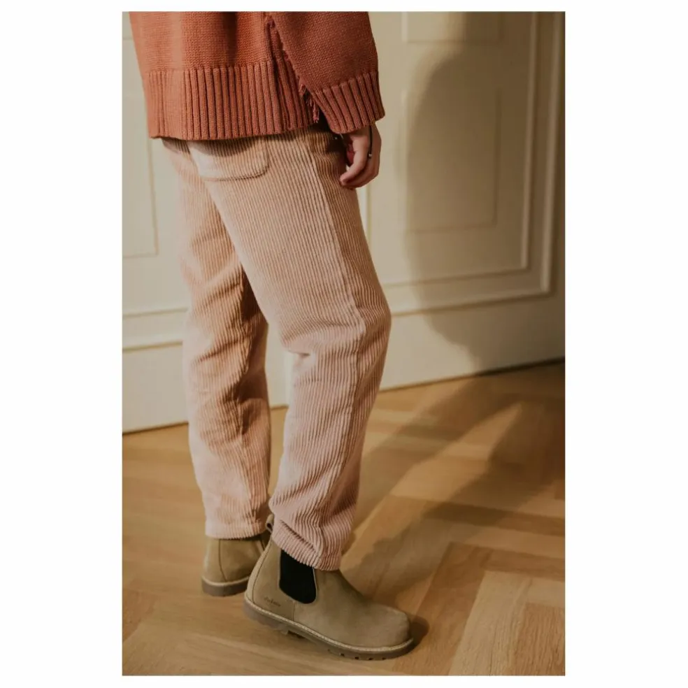 Pantalon Beau Velours Côtelé Bio | Rose pâle