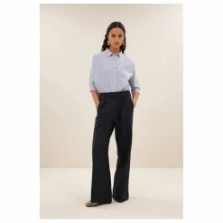 Pantalon Benji Rayé | Bleu foncé