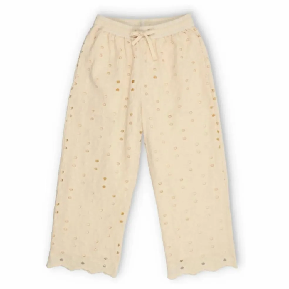 Pantalon Broderie Anglaise Creta | Beige