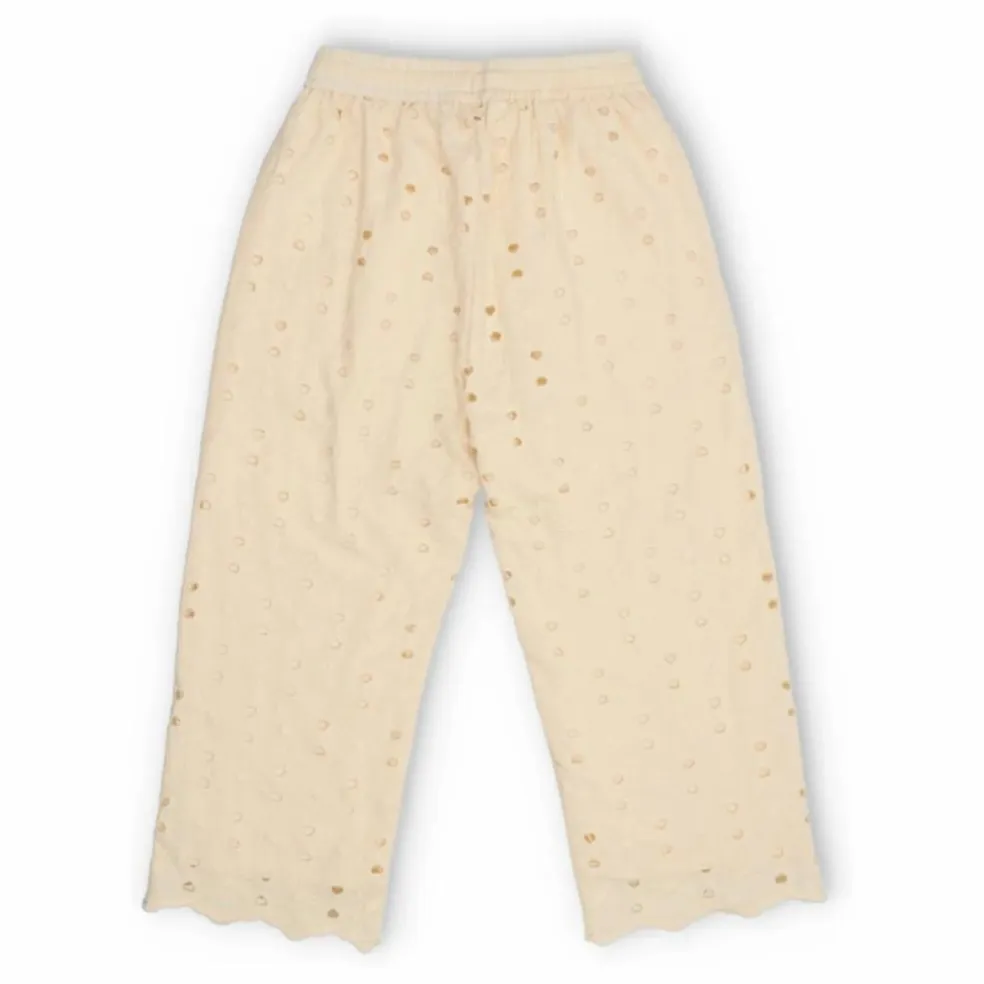 Pantalon Broderie Anglaise Creta | Beige