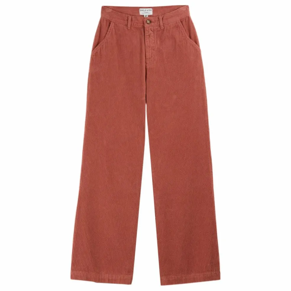 Pantalon Canelle Velours | Brique
