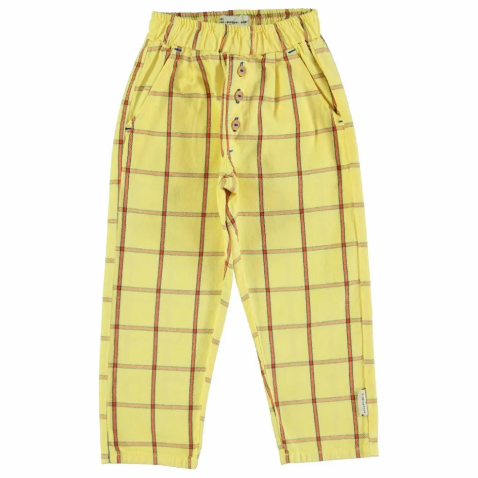 Pantalon Carreaux | Jaune pâle