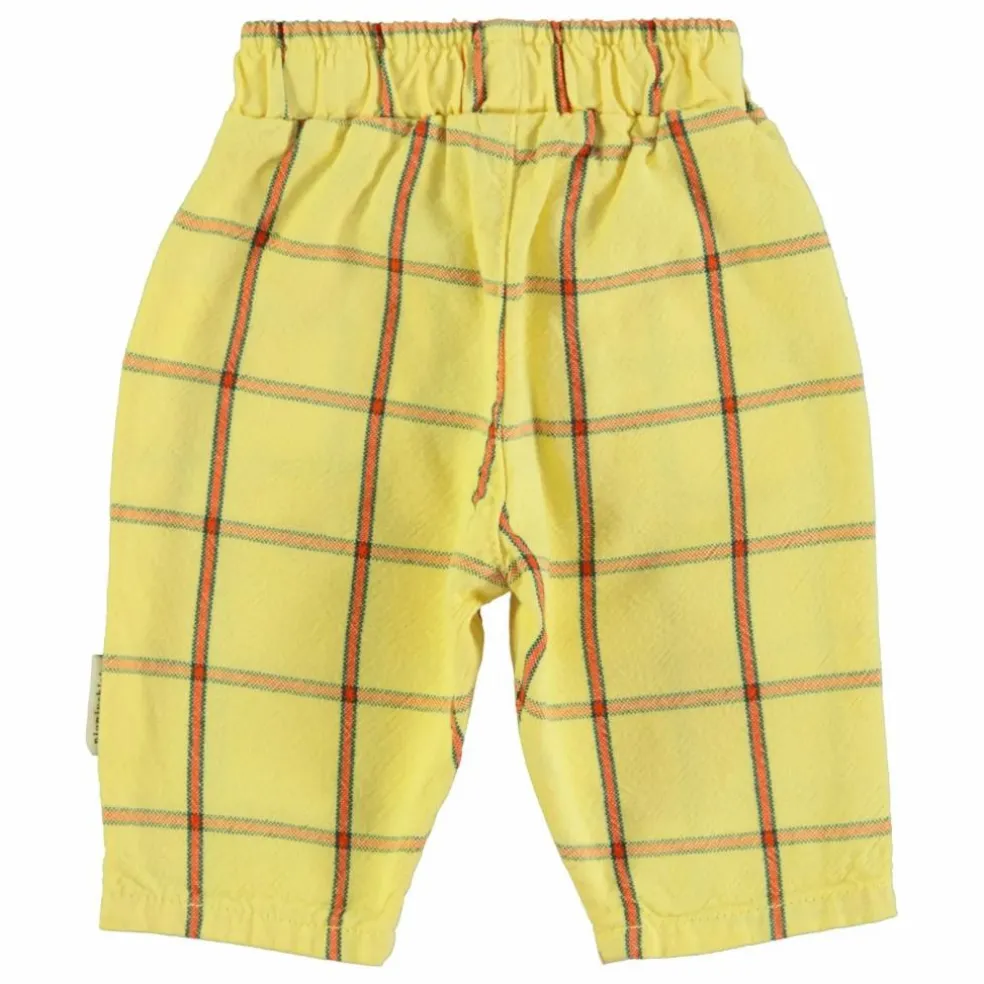 Pantalon Carreaux | Jaune pâle