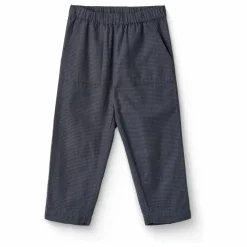 Pantalon Carreaux Coton Bio | Bleu marine