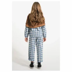 Pantalon Carreaux Coton Bio | Bleu
