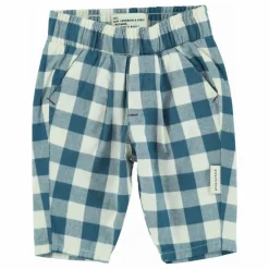 Pantalon Carreaux Coton Bio | Bleu