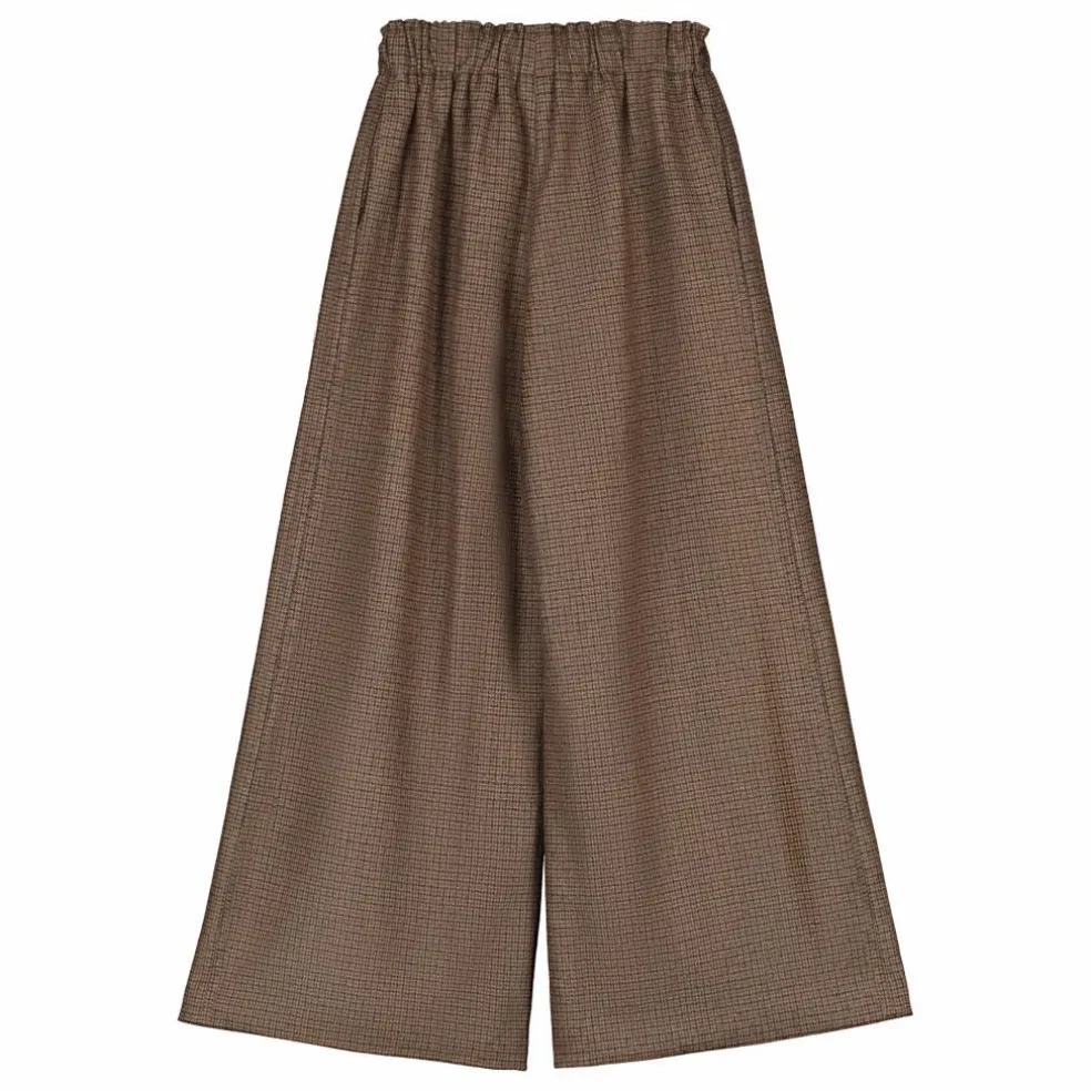 Pantalon Carreaux Laine | Marron