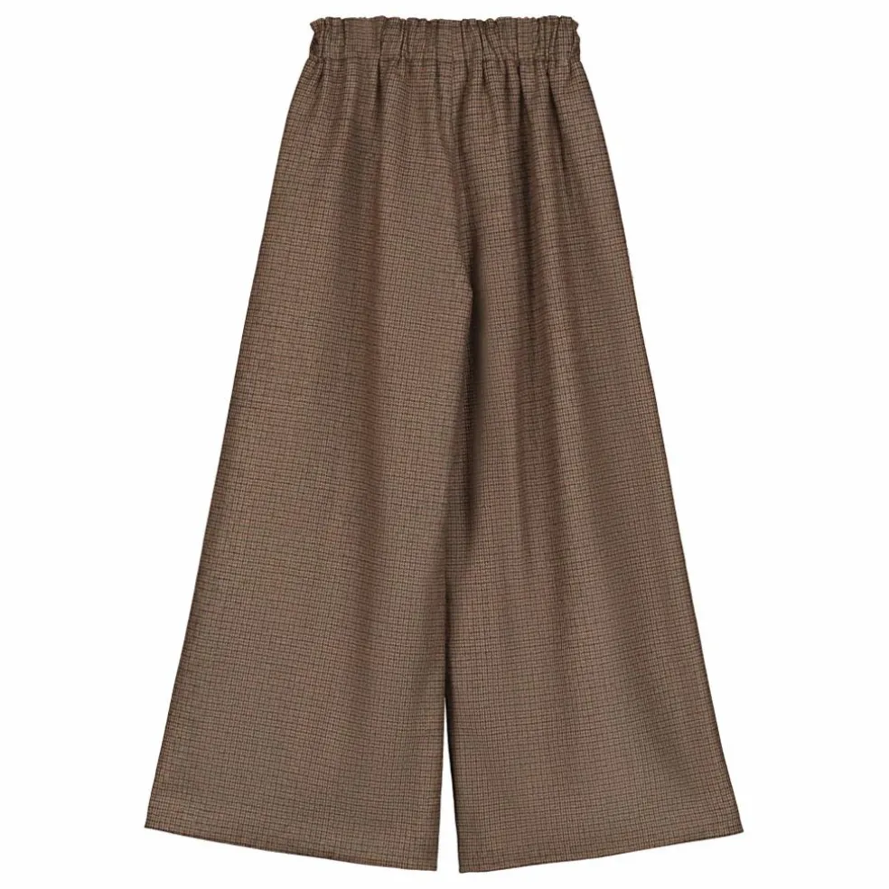 Pantalon Carreaux Laine | Marron