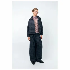 Pantalon Carreaux Zola | Bleu foncé