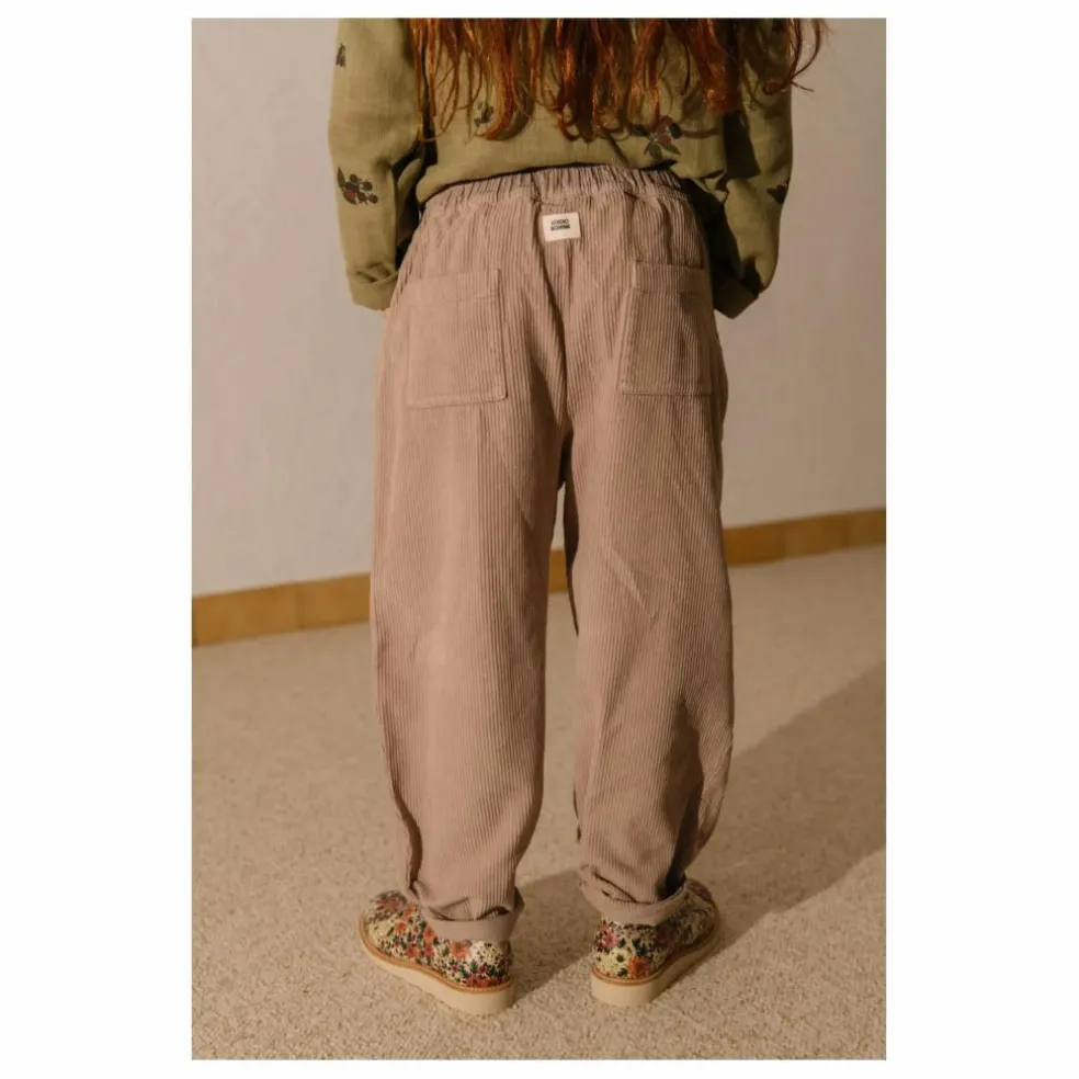 Pantalon Carrot Velours Côtelé Coton Bio | Mauve