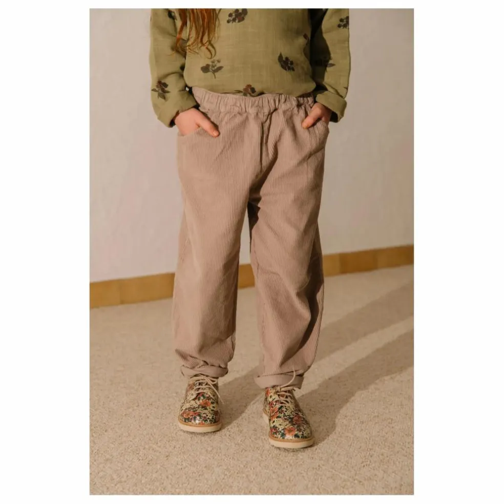 Pantalon Carrot Velours Côtelé Coton Bio | Mauve