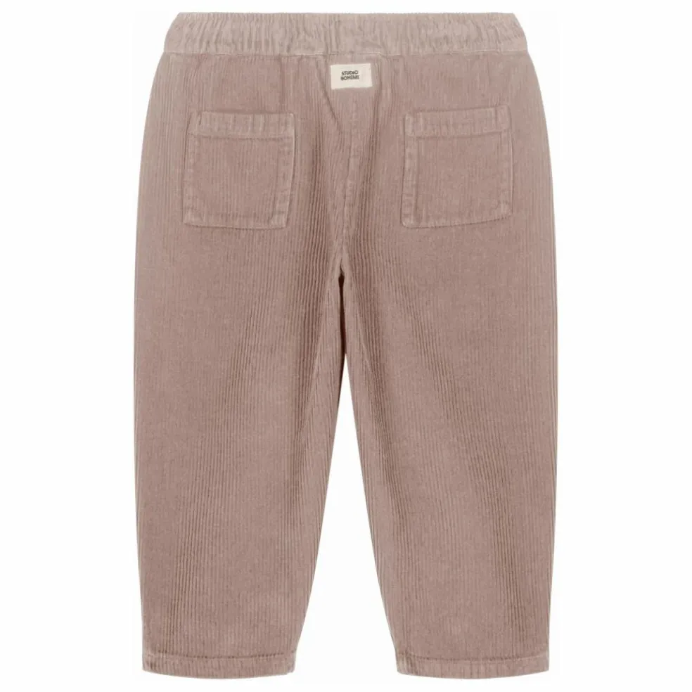 Pantalon Carrot Velours Côtelé Coton Bio | Mauve
