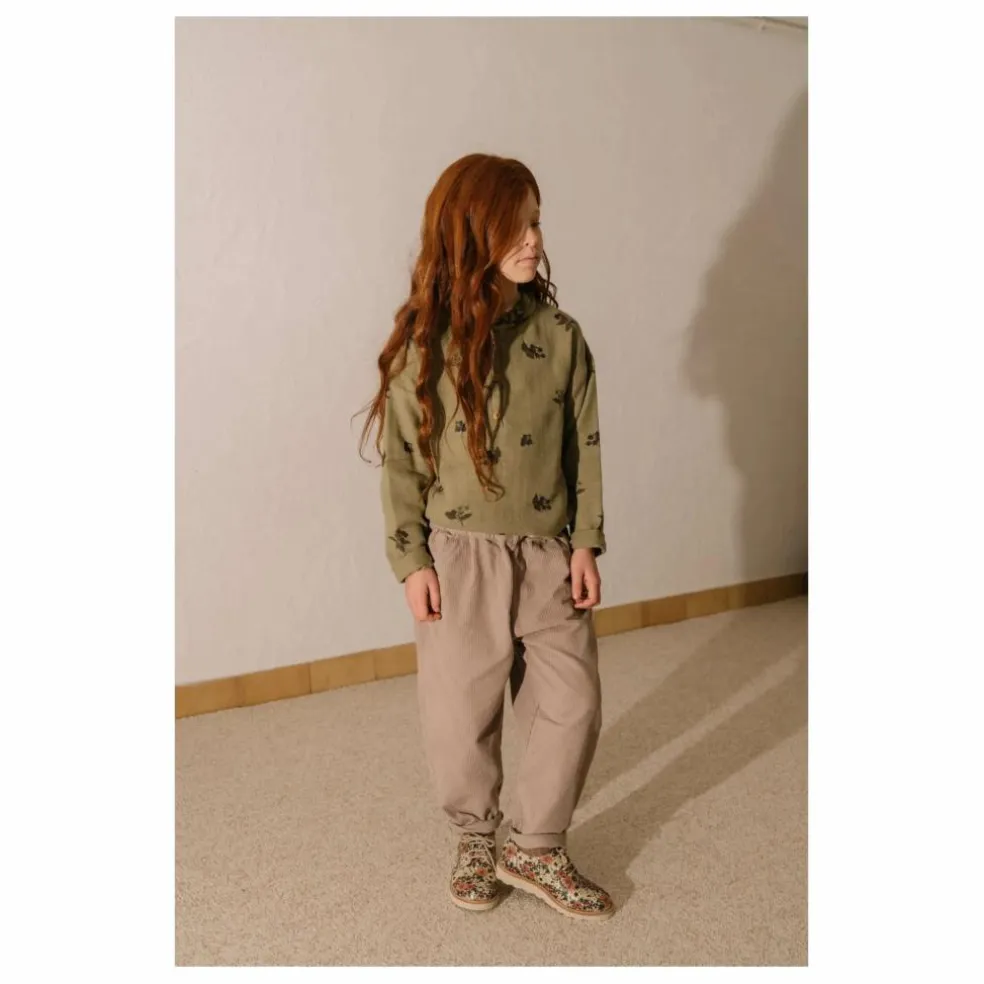 Pantalon Carrot Velours Côtelé Coton Bio | Mauve