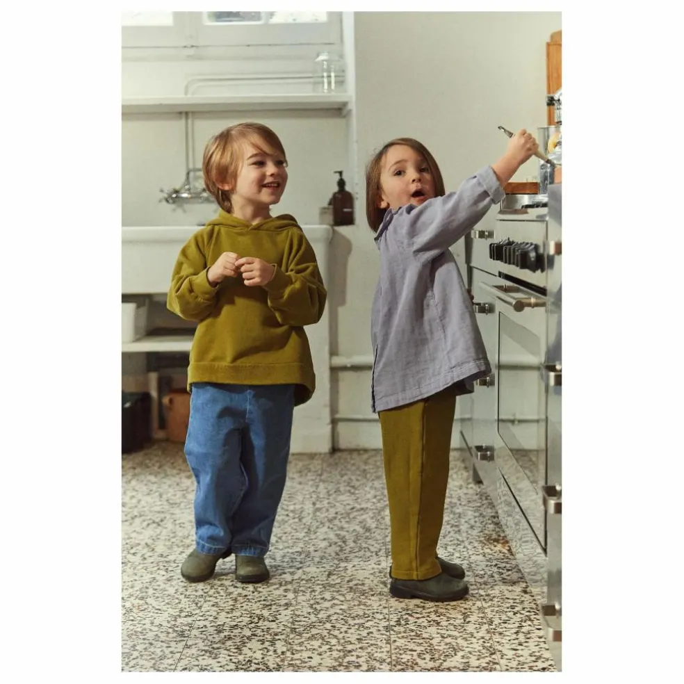 Pantalon Coton Bio Pomelos | Bleu
