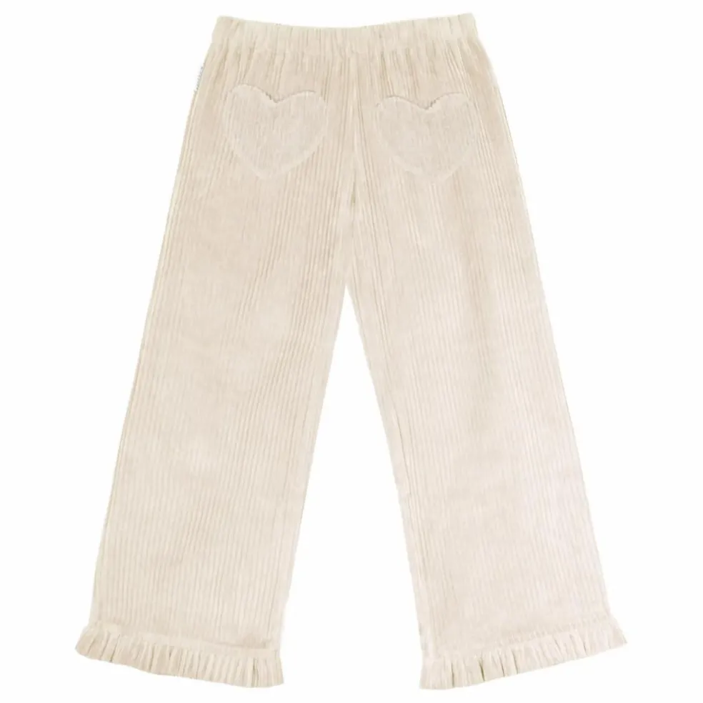 Pantalon Cuore Velours Côtelé Coton Bio | Ecru