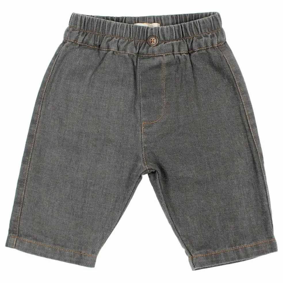 Pantalon Denim Bébé Coton Bio | Denim gris
