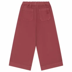 Pantalon Droit Fille Elastiqué à la Taille en Denim | Bordeaux