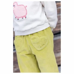 Pantalon Duck Velours Côtelé | Jaune vert