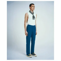 Pantalon Elastiqué Coton Bio | Bleu