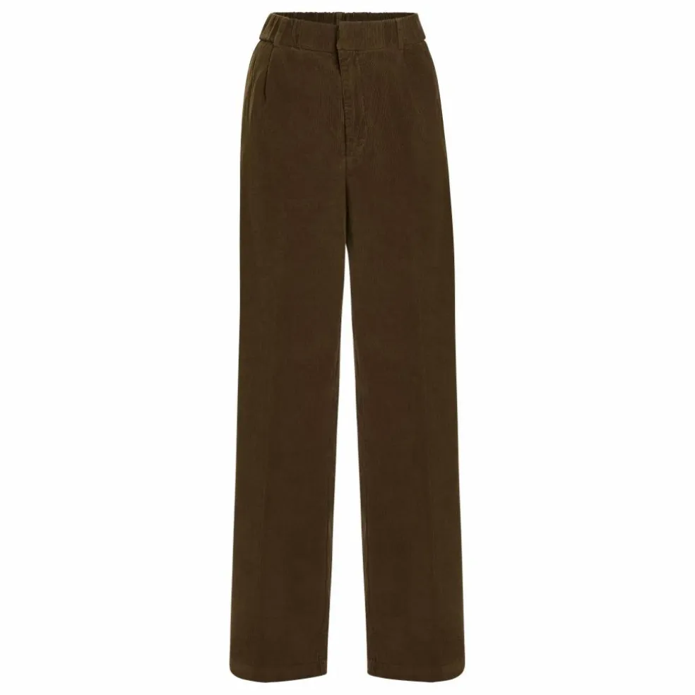 Pantalon Elastiqué Velours Côtelé | Vert kaki