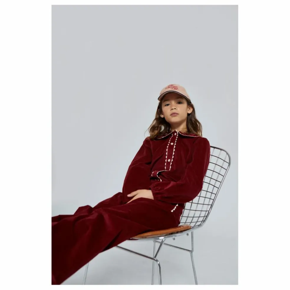 Pantalon Emma Velours | Bordeaux
