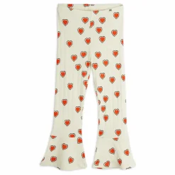 Pantalon Flare Cœurs Coton Bio | Ecru
