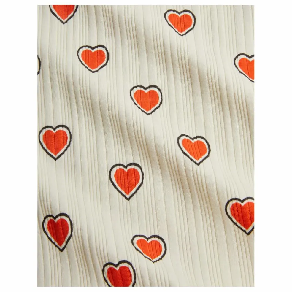 Pantalon Flare Cœurs Coton Bio | Ecru