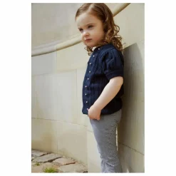 Pantalon Flare Rayé | Bleu marine