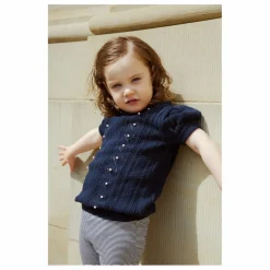 Pantalon Flare Rayé | Bleu marine