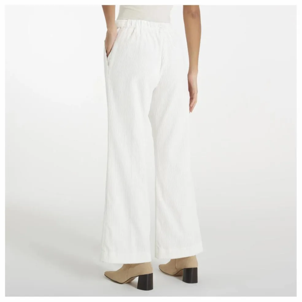 Pantalon Flare Velours Côtelé | Blanc