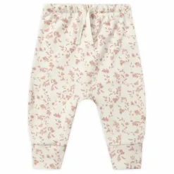 Pantalon Fleuri Coton Bio | Ivoire
