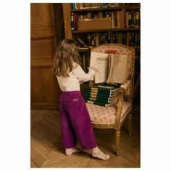 Pantalon Flor Velours | Framboise