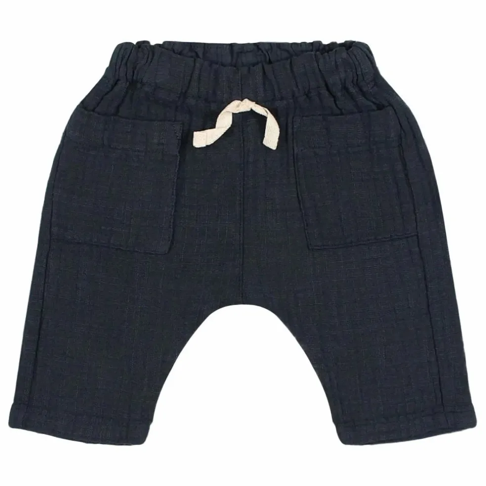 Pantalon Gaze de Coton Bio | Bleu nuit